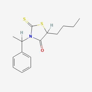 molecular formula C15H19NOS2 B14703082 5-Butyl-3-(alpha-methylbenzyl)rhodanine CAS No. 23522-16-9