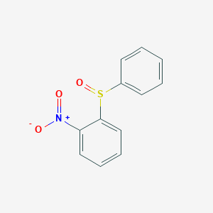 molecular formula C12H9NO3S B14703089 Benzene, 1-nitro-2-(phenylsulfinyl)- CAS No. 18739-95-2
