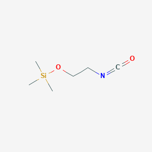 molecular formula C6H13NO2Si B14703122 Silane, (2-isocyanatoethoxy)trimethyl- CAS No. 22053-22-1