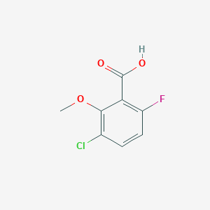 molecular formula C8H6ClFO3 B1470313 3-Chloro-6-fluoro-2-methoxybenzoic acid CAS No. 1781848-13-2