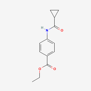 molecular formula C13H15NO3 B14703268 Ethyl 4-(cyclopropanecarbonylamino)benzoate CAS No. 14372-26-0