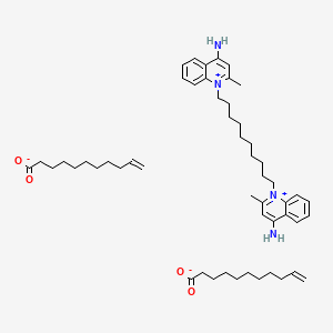 molecular formula C52H78N4O4 B14703315 Dequalinium undecenate CAS No. 20246-15-5
