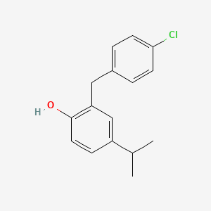 molecular formula C16H17ClO B14703443 m-Cymen-6-ol, 7-(p-chlorophenyl)- CAS No. 23802-15-5
