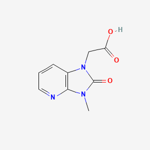 molecular formula C9H9N3O3 B1470353 2-(3-methyl-2-oxo-2,3-dihydro-1H-imidazo[4,5-b]pyridin-1-yl)acetic acid CAS No. 1545526-01-9