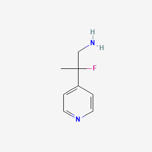 molecular formula C8H11FN2 B1470357 2-Fluoro-2-(pyridin-4-yl)propan-1-amine CAS No. 1555441-61-6