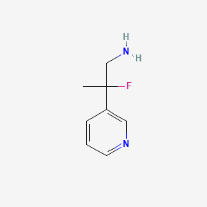 molecular formula C8H11FN2 B1470361 2-Fluoro-2-(pyridin-3-yl)propan-1-amine CAS No. 1550730-63-6