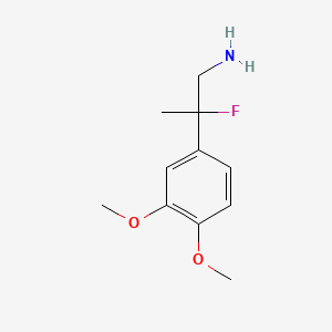 2-(3,4-Dimethoxyphenyl)-2-fluoropropan-1-amine
