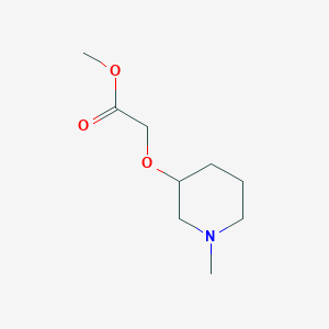 molecular formula C9H17NO3 B1470366 Methyl 2-[(1-methyl-3-piperidinyl)oxy]acetate CAS No. 1781700-80-8
