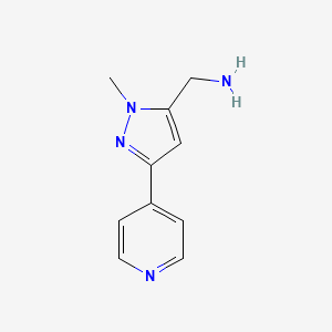 (1-methyl-3-(pyridin-4-yl)-1H-pyrazol-5-yl)methanamine