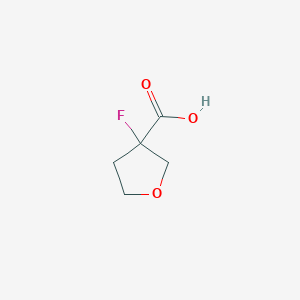 molecular formula C5H7FO3 B1470371 3-Fluorooxolane-3-carboxylic acid CAS No. 1545583-66-1