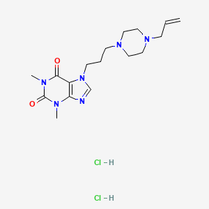 molecular formula C17H28Cl2N6O2 B14703713 Theophylline, 7-(3-(4-allyl-1-piperazinyl)propyl)-, dihydrochloride CAS No. 23237-83-4