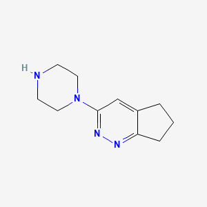 B1470379 3-(piperazin-1-yl)-6,7-dihydro-5H-cyclopenta[c]pyridazine CAS No. 1556266-27-3