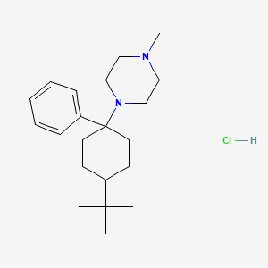 molecular formula C21H35ClN2 B14703997 Piperazine, 1-(4-tert-butyl-1-phenylcyclohexyl)-4-methyl-, hydrochloride CAS No. 21602-31-3