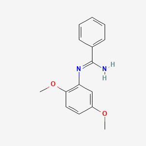 molecular formula C15H16N2O2 B14704053 N-(2,5-Dimethoxyphenyl)benzamidine CAS No. 23557-80-4