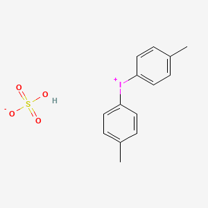 molecular formula C14H15IO4S B14704102 bis(4-methylphenyl)iodanium;hydrogen sulfate CAS No. 14554-95-1