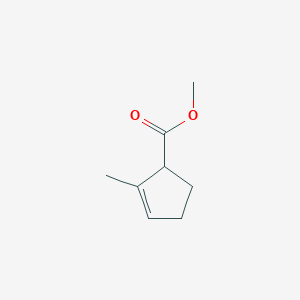 molecular formula C8H12O2 B14704165 Methyl 2-methylcyclopent-2-ene-1-carboxylate CAS No. 25662-31-1