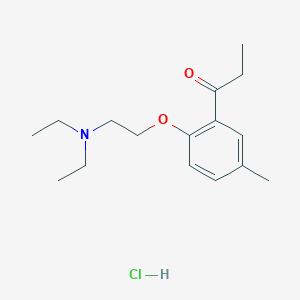 molecular formula C16H26ClNO2 B14704206 Propiophenone, 2'-(2-(diethylamino)ethoxy)-5'-methyl-, hydrochloride CAS No. 20809-09-0