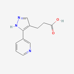 3-(3-(pyridin-3-yl)-1H-pyrazol-4-yl)propanoic acid