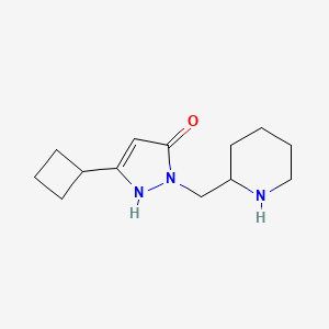 3-cyclobutyl-1-(piperidin-2-ylmethyl)-1H-pyrazol-5-ol