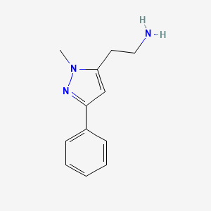 2-(1-methyl-3-phenyl-1H-pyrazol-5-yl)ethan-1-amine