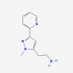 2-(1-methyl-3-(pyridin-2-yl)-1H-pyrazol-5-yl)ethan-1-amine