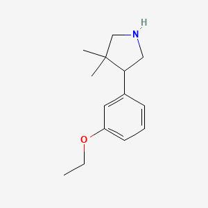 4-(3-Ethoxyphenyl)-3,3-dimethylpyrrolidine