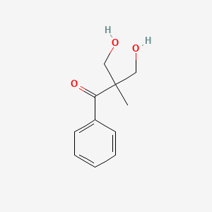 molecular formula C11H14O3 B14704523 3-Hydroxy-2-(hydroxymethyl)-2-methyl-1-phenylpropan-1-one CAS No. 15121-81-0