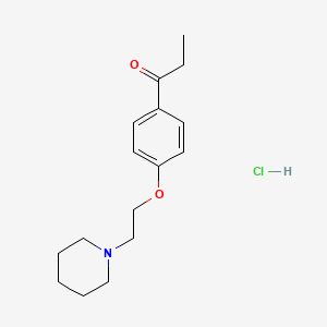 molecular formula C16H24ClNO2 B14704613 Propiophenone, 4'-(2-(piperidino)ethoxy)-, hydrochloride CAS No. 20800-21-9