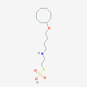molecular formula C14H29NO4S2 B14704751 S-2-(((4-Cyclooctyloxy)butyl)amino)ethyl thiosulfate CAS No. 21208-79-7