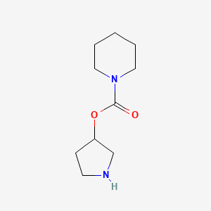 molecular formula C10H18N2O2 B1470485 Pyrrolidin-3-yl piperidine-1-carboxylate CAS No. 1525656-49-8