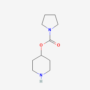 molecular formula C10H18N2O2 B1470487 Piperidin-4-yl pyrrolidine-1-carboxylate CAS No. 1499142-76-5