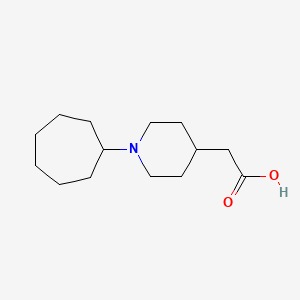 molecular formula C14H25NO2 B1470492 2-(1-Cycloheptylpiperidin-4-yl)acetic acid CAS No. 1368829-58-6