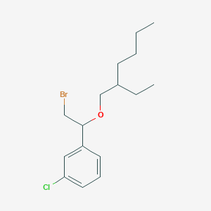 molecular formula C16H24BrClO B14705022 alpha-(Bromomethyl)-m-chlorobenzyl 2-ethylhexyl ether CAS No. 21270-02-0