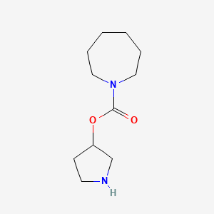 molecular formula C11H20N2O2 B1470507 Pyrrolidin-3-yl azepane-1-carboxylate CAS No. 1522524-69-1