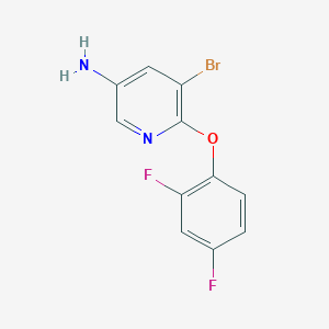 molecular formula C11H7BrF2N2O B1470509 5-Bromo-6-(2,4-difluorophenoxy)pyridin-3-amine CAS No. 1526617-63-9