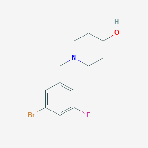 molecular formula C12H15BrFNO B1470510 1-(3-Bromo-5-fluorobenzyl)piperidin-4-ol CAS No. 1514878-90-0