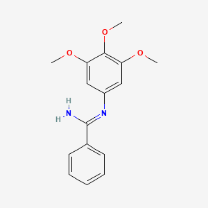 molecular formula C16H18N2O3 B14705195 N-(3,4,5-Trimethoxyphenyl)benzamidine CAS No. 23557-83-7
