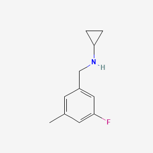 molecular formula C11H14FN B1470529 N-[(3-fluoro-5-methylphenyl)methyl]cyclopropanamine CAS No. 1522498-51-6