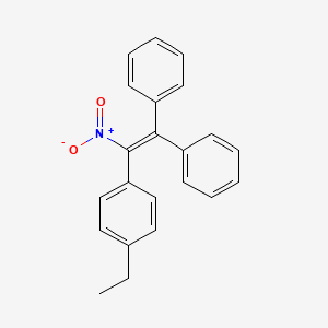 molecular formula C22H19NO2 B14705290 ETHYLENE, 2,2-DIPHENYL-1-(p-ETHYLPHENYL)-1-NITRO- CAS No. 21141-47-9