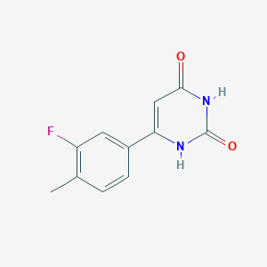 molecular formula C11H9FN2O2 B1470536 6-(3-fluoro-4-methylphenyl)pyrimidine-2,4(1H,3H)-dione CAS No. 1542731-09-8