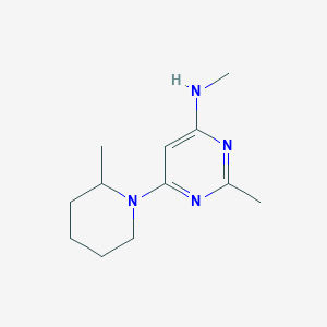 molecular formula C12H20N4 B1470538 N,2-dimethyl-6-(2-methylpiperidin-1-yl)pyrimidin-4-amine CAS No. 136346-65-1