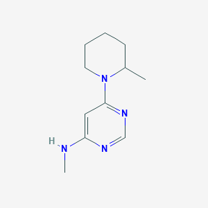 molecular formula C11H18N4 B1470539 N-methyl-6-(2-methylpiperidin-1-yl)pyrimidin-4-amine CAS No. 1526810-70-7