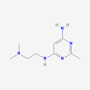 molecular formula C9H17N5 B1470540 N4-(2-(dimethylamino)ethyl)-2-methylpyrimidine-4,6-diamine CAS No. 1529255-58-0