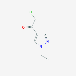 molecular formula C7H9ClN2O B1470541 2-chloro-1-(1-ethyl-1H-pyrazol-4-yl)ethan-1-one CAS No. 1536255-49-8