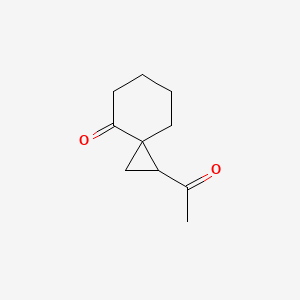 molecular formula C10H14O2 B14705446 1-Acetylspiro[2.5]octan-4-one CAS No. 22228-22-4