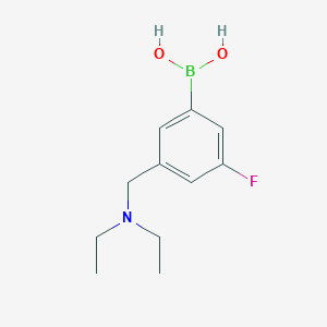 molecular formula C11H17BFNO2 B1470546 3-((Diethylamino)methyl)-5-fluorophenylboronic acid CAS No. 1704066-81-8