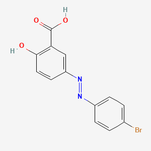 molecular formula C13H9BrN2O3 B14705569 Salicylic acid, 5-((p-bromophenyl)azo)- CAS No. 21461-15-4