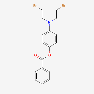molecular formula C17H17Br2NO2 B14705611 p-(Bis(2-bromoethyl)amino)phenol benzoate CAS No. 22954-10-5