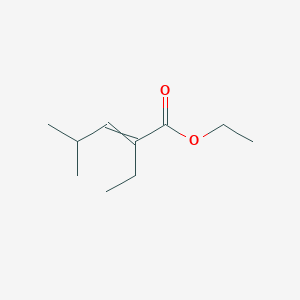 molecular formula C10H18O2 B14705823 Ethyl 2-ethyl-4-methylpent-2-enoate CAS No. 22147-76-8