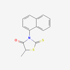 molecular formula C14H11NOS2 B14705842 5-Methyl-3-(1-naphthyl)rhodanine CAS No. 23517-79-5